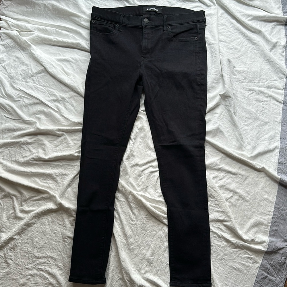 Express mid-rise skinny jeans